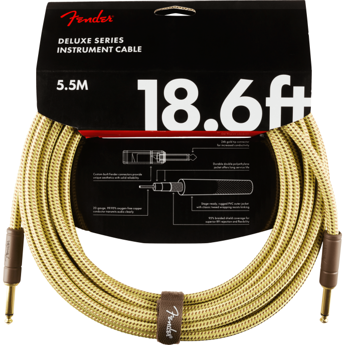 Fender Cable Deluxe Series 18,6' Tweed CABLE DELUXE SERIES 18,6' TWEED image 2