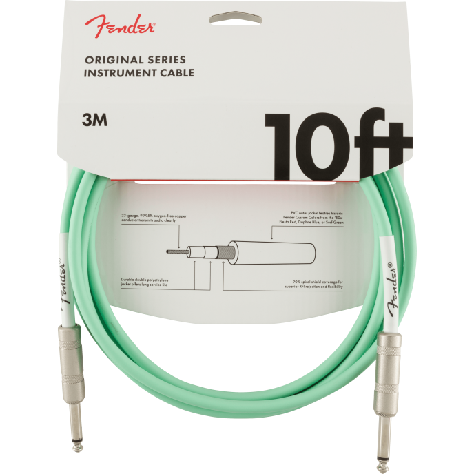 Fender Cable Original Series 10' Surf Green CABLE ORIGINAL SERIES 10' SFG image 2