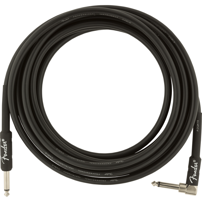 Fender Cable Professional Series Angled 15' Black CABLE PROFESSIONAL SERIES ANGLED 15' BLACK obrázek