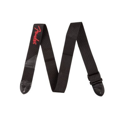 Fender Strap 2" Black with Red Logo STRAP 2 image 1066