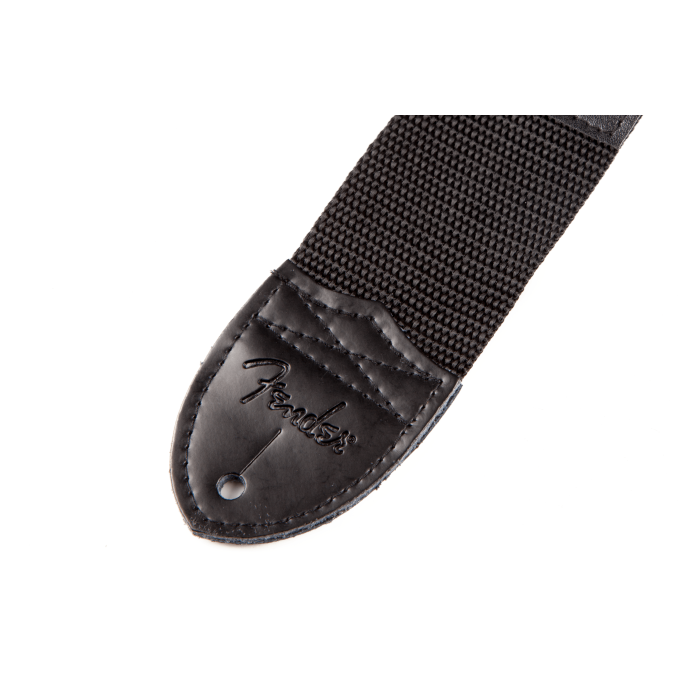 Fender Strap 2" Black with White Logo STRAP 2 image 1