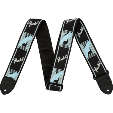 Fender Strap 2" Monogrammed Black/Light Grey/Blue STRAP 2 image 1077