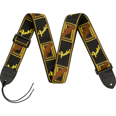 Fender Strap 2" Monogrammed Black/Yellow/Brown STRAP 2 image 1079