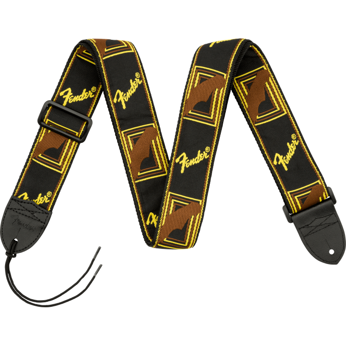 Fender Strap 2" Monogrammed Black/Yellow/Brown STRAP 2 image