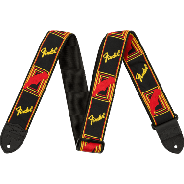 Fender Strap 2" Monogrammed Black/Yellow/Red STRAP 2 image 1080