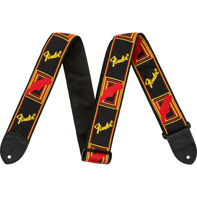 Fender Strap 2" Monogrammed Black/Yellow/Red STRAP 2 image