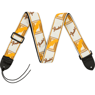 Fender Strap 2" Monogrammed White/Brown/Yellow STRAP 2 image 1081