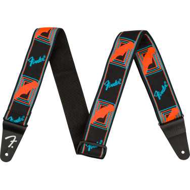 Fender Strap 2" Neon Monogrammed Blue Orange STRAP 2 image 1082
