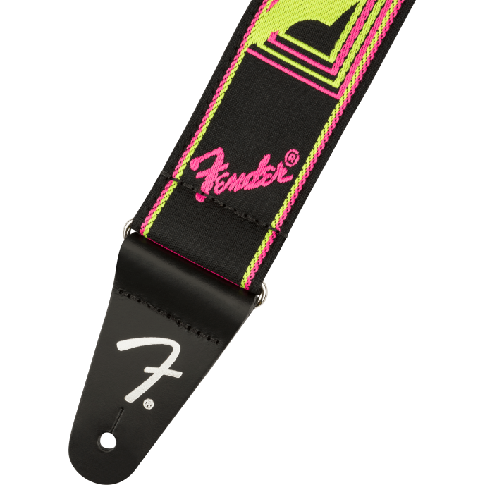 Fender Strap 2" Neon Monogrammes Pink Yellow STRAP 2 image 1