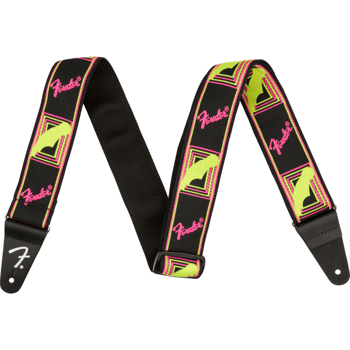 Fender Strap 2" Neon Monogrammes Pink Yellow STRAP 2 image