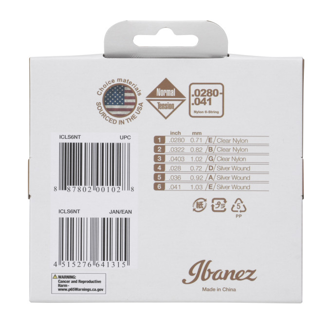 Ibanez ICLS6NT Classic Guitar Strings 28-41 ICLS6NT CLASSIC GUITAR STRING 28-41 image 1
