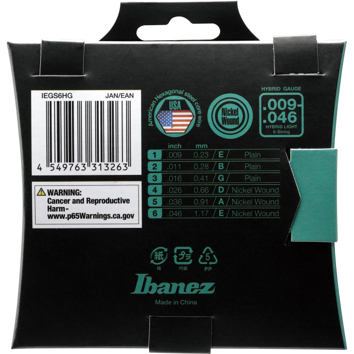 Ibanez IEGS6HG Electric Guitar Strings 09-46 IEGS6HG ELECTRIC GUITARS STRING 09-46 image 1