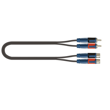 Quik Lok RKSA/180-5 Connecting cable 2 RCA male / 2 RCA female - 5 m RKSA/180-5 image 9690