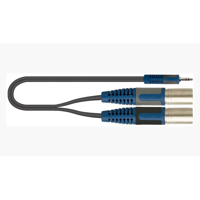Quik Lok RKSA/192-5 Connecting cable Minijack Stereo 3.5 mm / 2 x XLR Male - 5 m RKSA/192-5 image