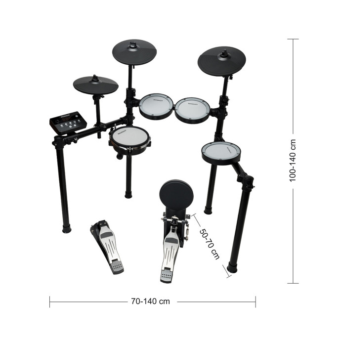 ROCKDALE Tempest MESH 2 Electronic Drum Kit TEMPEST MESH 2 ELECTRONIC DRUM KIT image 3